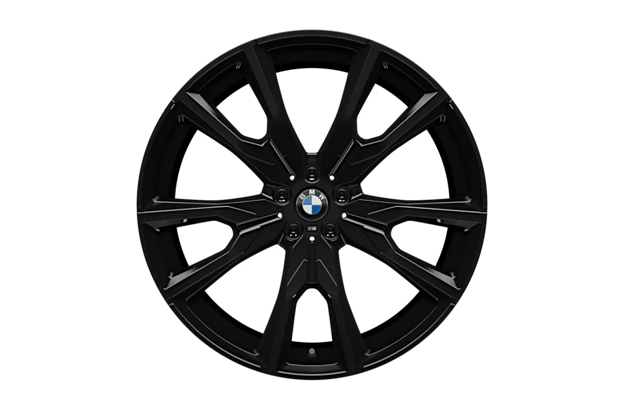 22 M kola z lehké slitiny V-spoke 755 M Jet Black,kombinované pneu,runflat